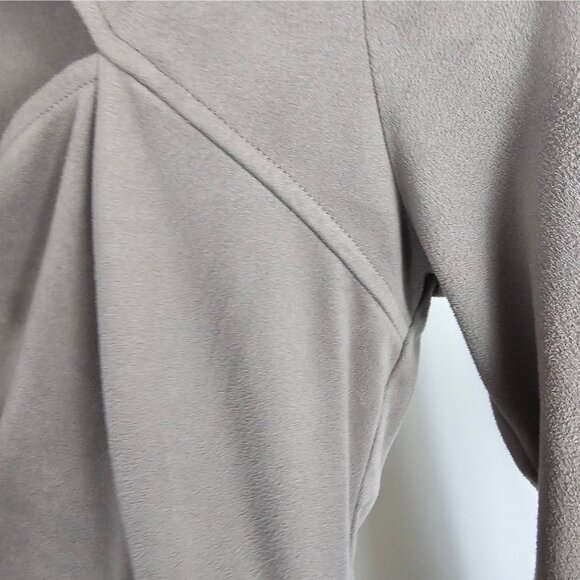 Faux Suede Gray Brown Baby Doll Preppy Party Mini Dress Small Kendall + Kylie  S - Picture 6 of 11